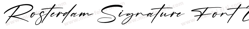 Rosterdam Signature Font LS字体转换